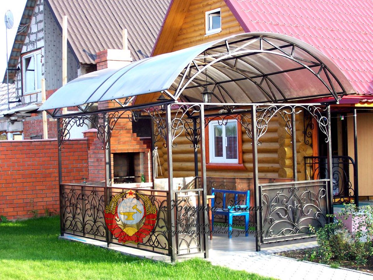Кованая беседка арочная