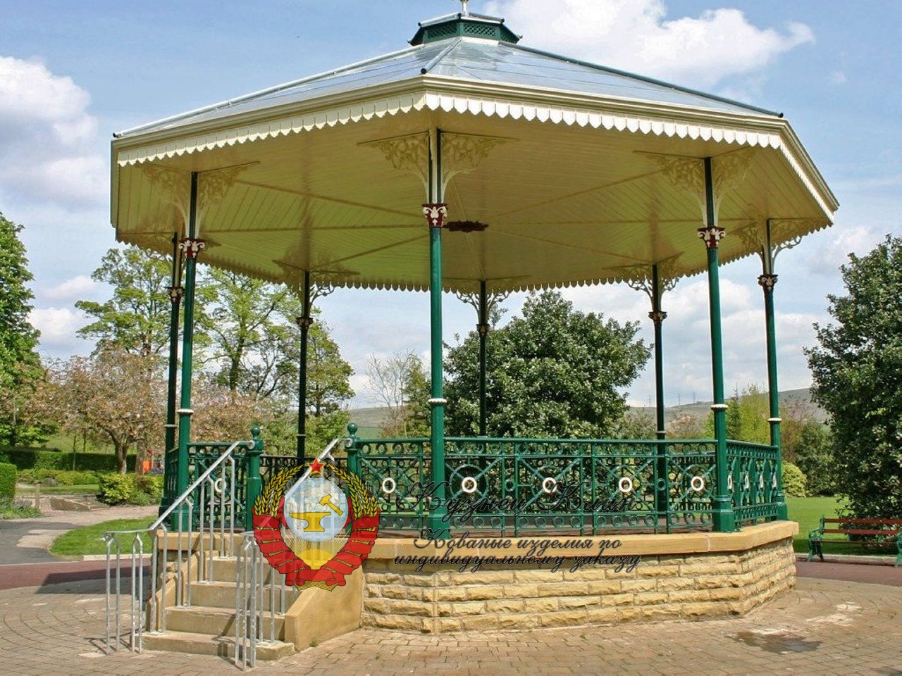 Кованая беседка танцплощадка
