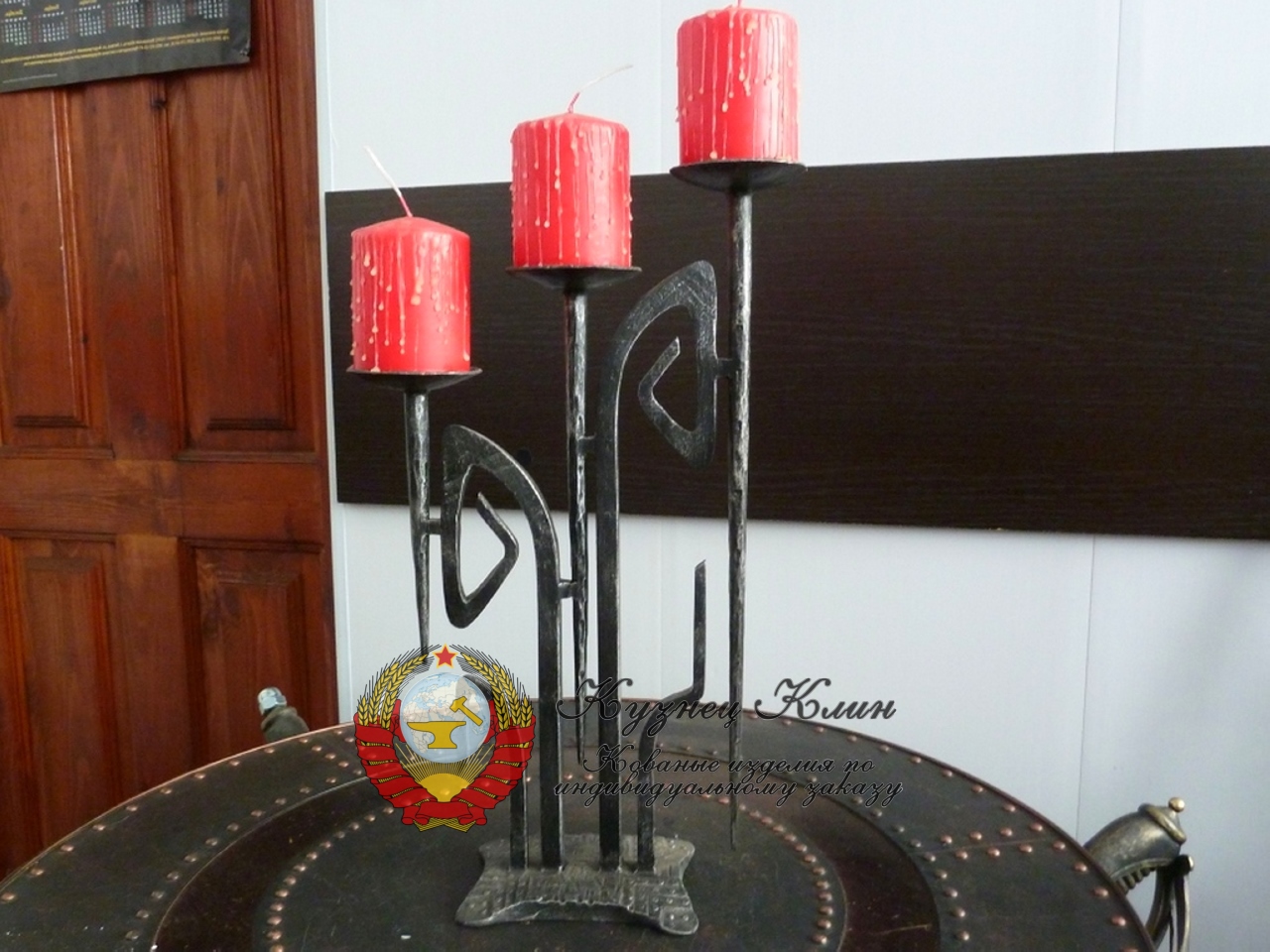 Кованый подсвечник модерн