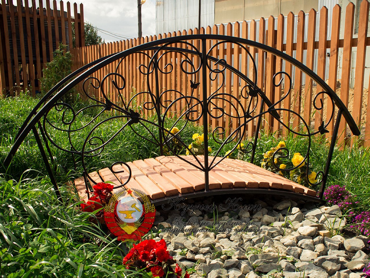 Кованый мостик малый декор