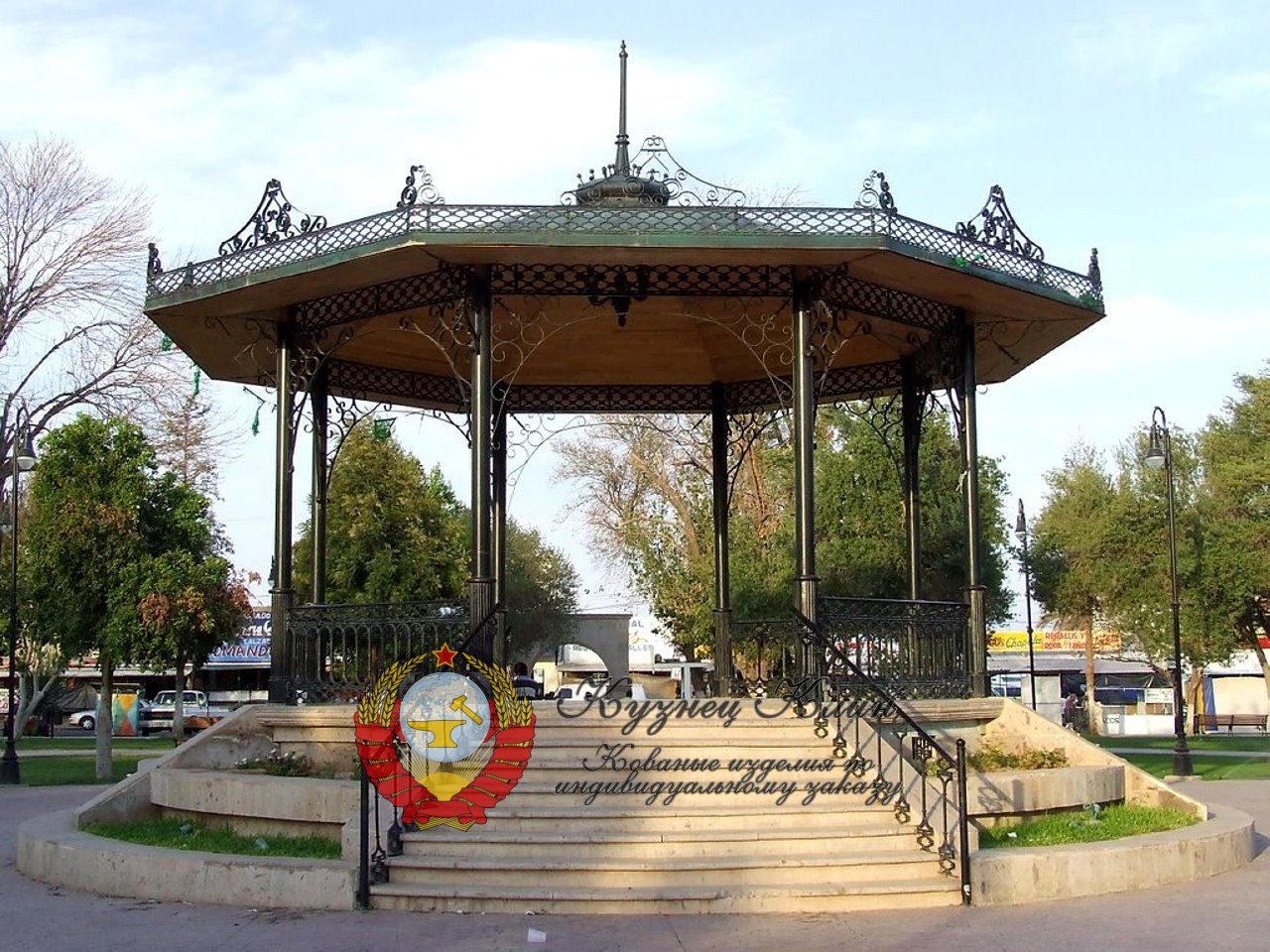 Кованая беседка для парка