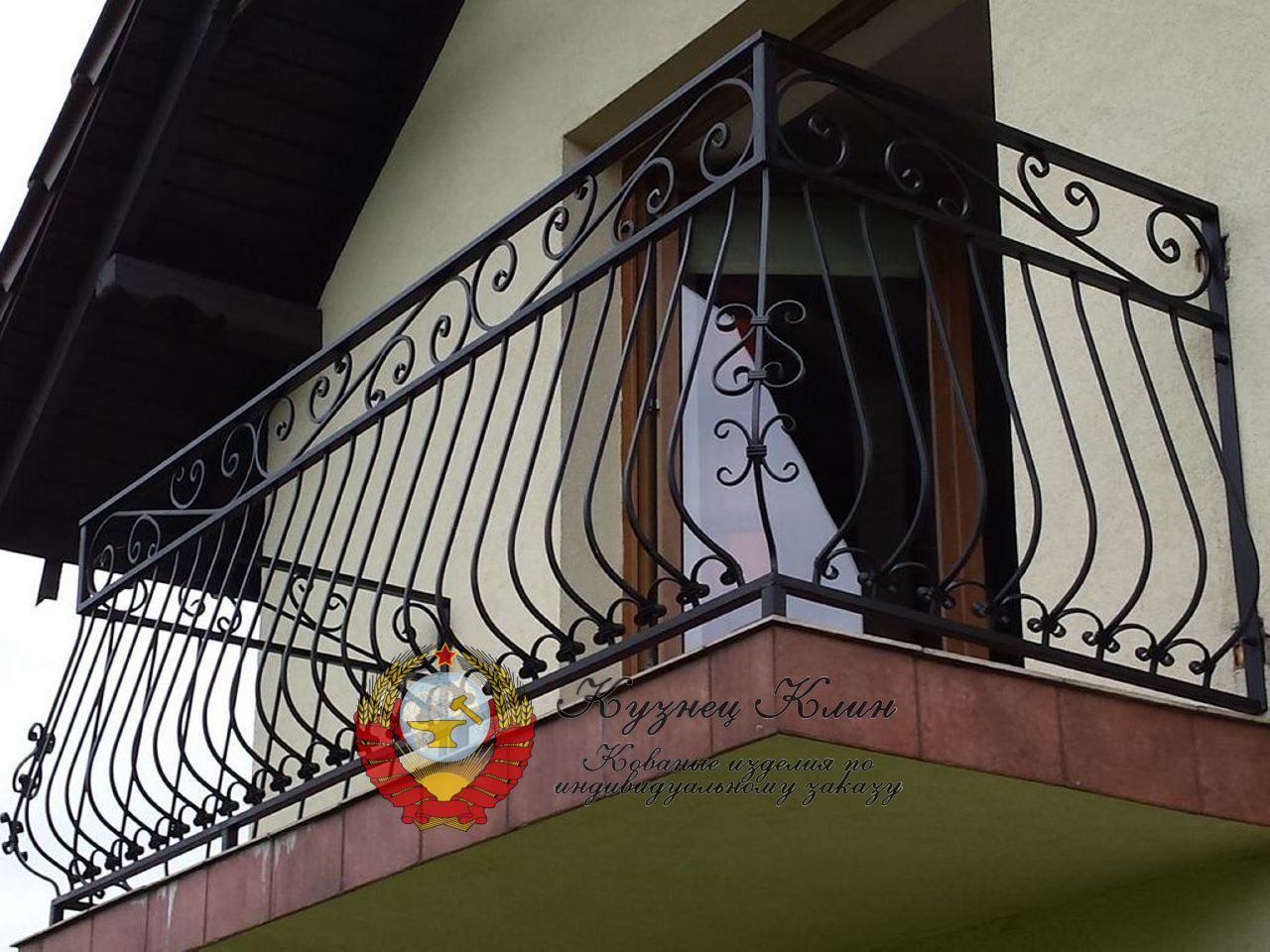 Кованый балкон облегченный