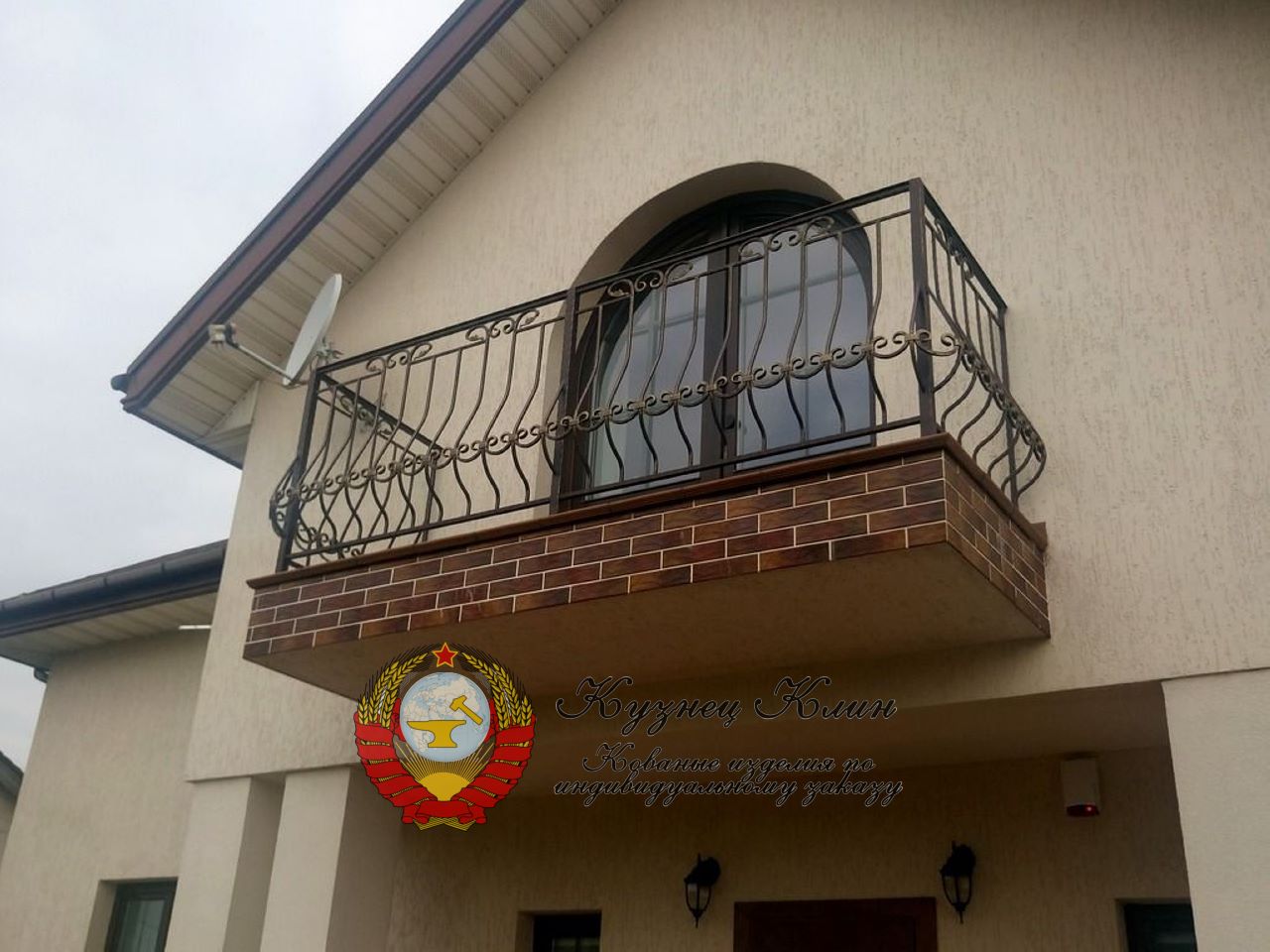 Кованый балкон простой прямоугольный