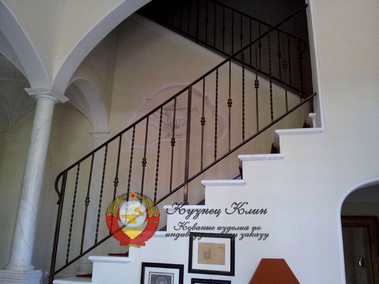 Кованые перила простой пример