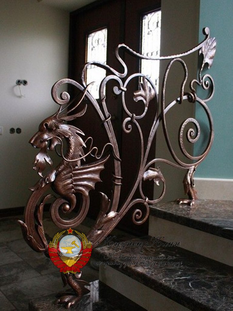 Кованые перила декор