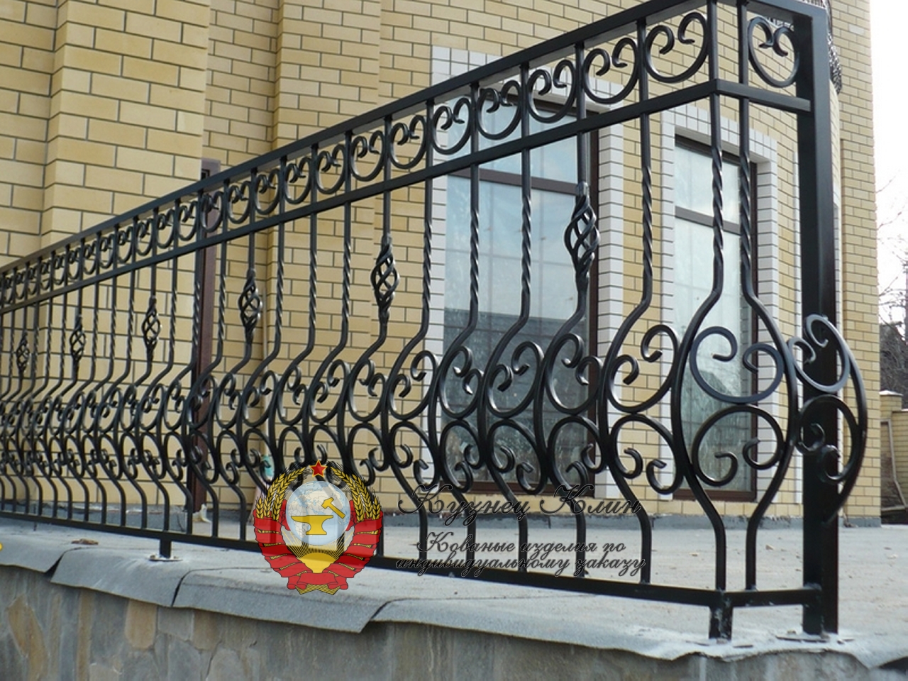 Кованые перила классические дутые