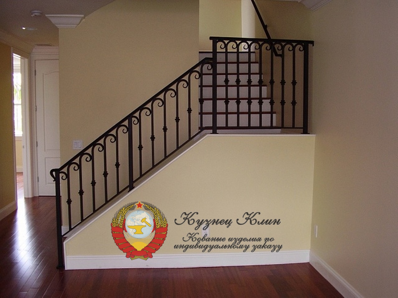 Кованые перила на простую консоль