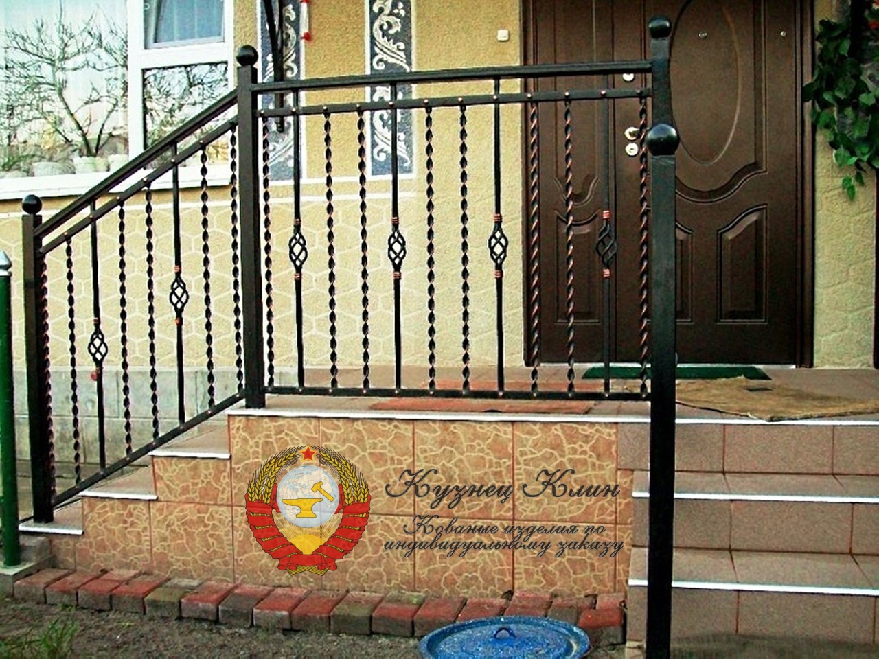 Кованые перила простые угловые