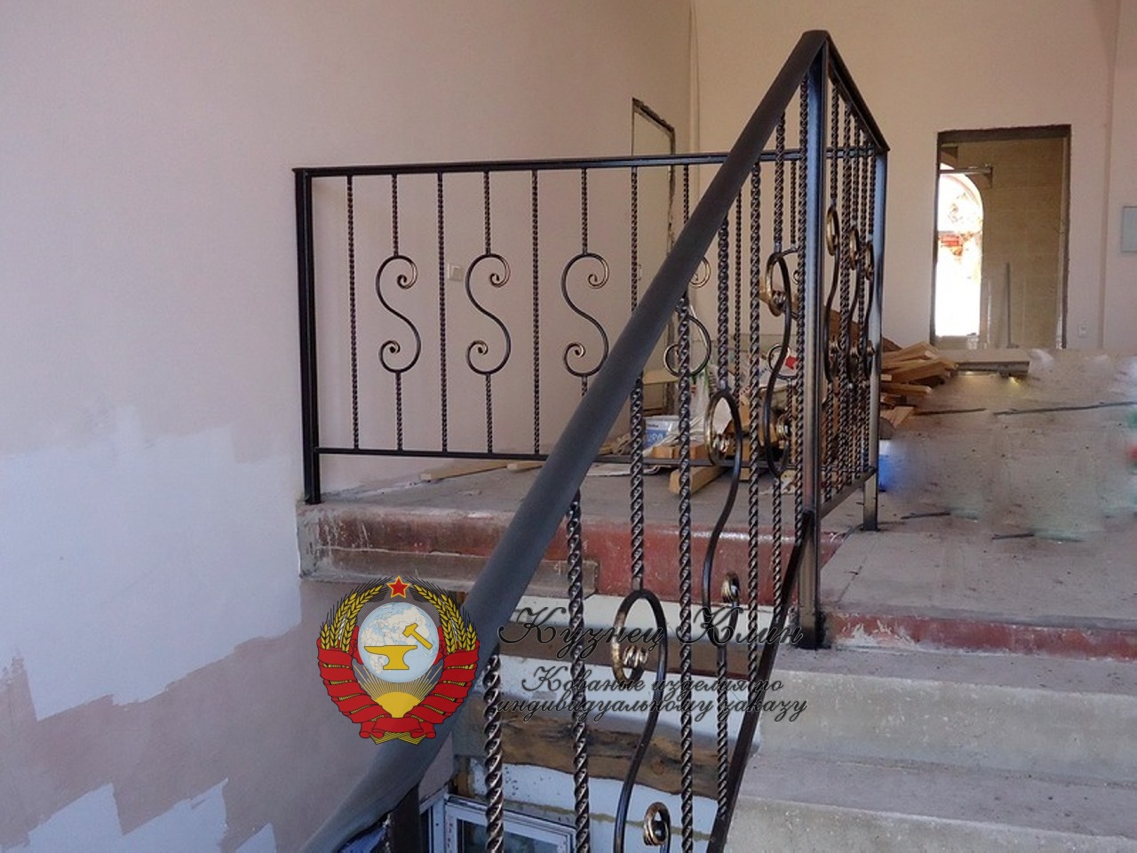 Кованые перила рисунок полумепяц