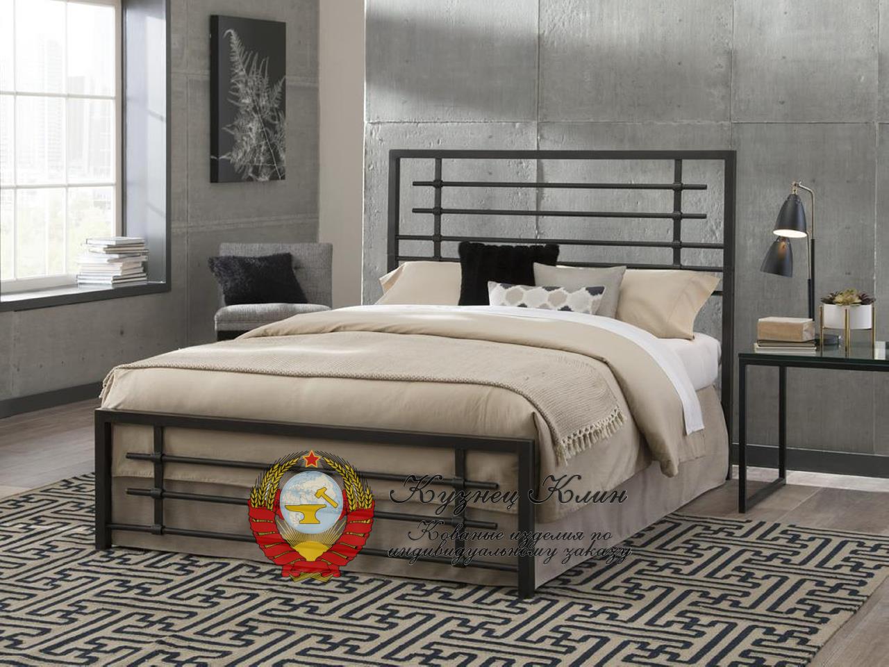 Кровать лофт из литого квадрата
