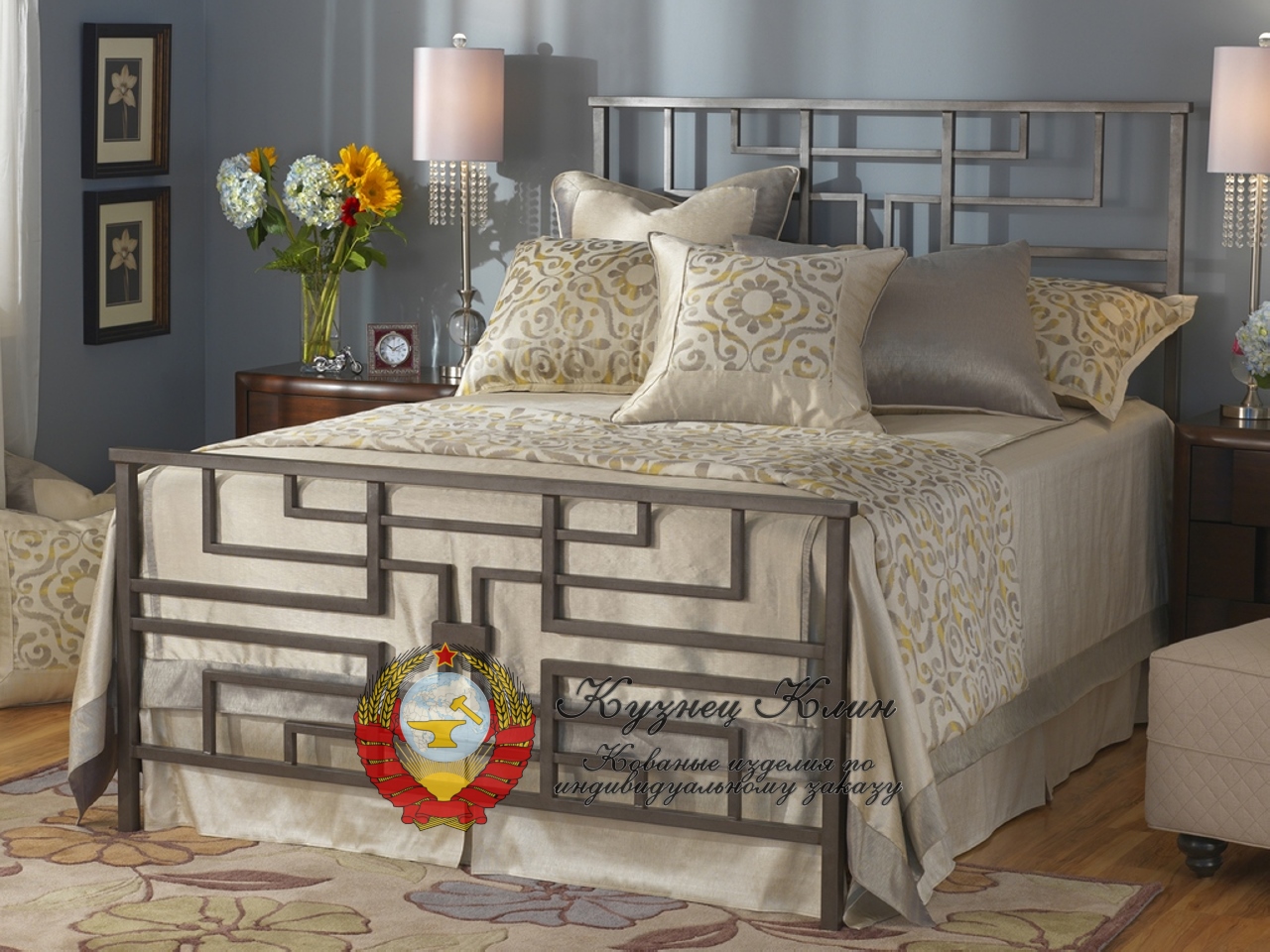 Кровать стиль техно