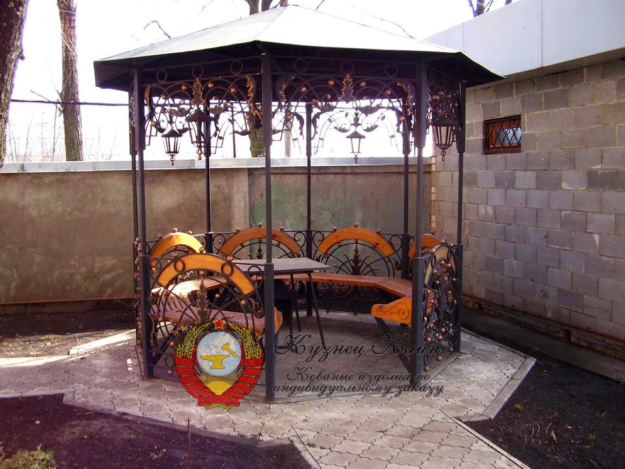 Кованая беседка модульная