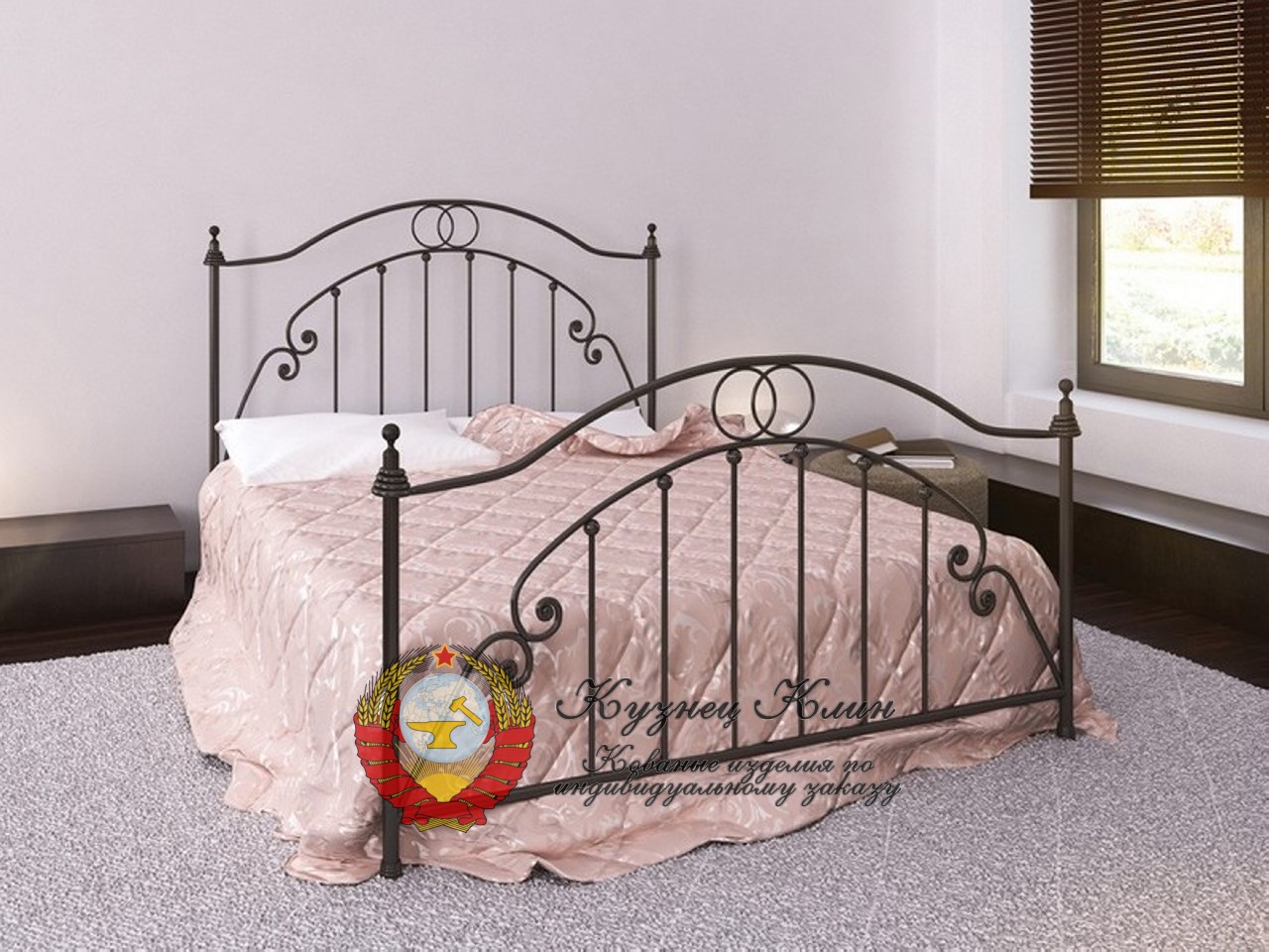 Кованая модульная кровать простая