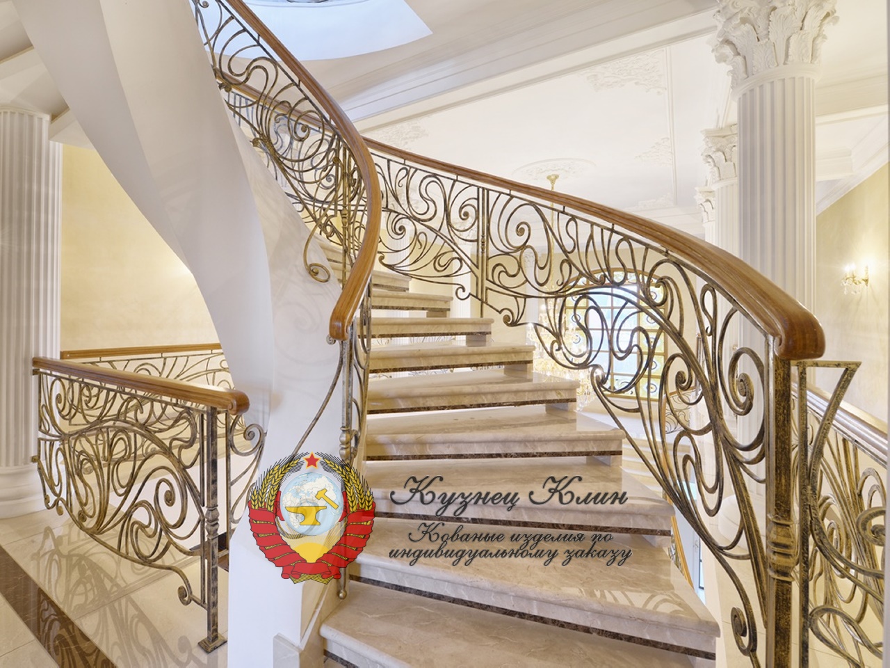 Кованое ограждение пример поворота