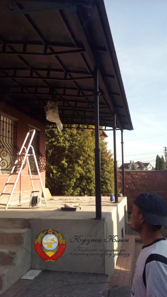 г. МОСКВА м-н ВЕШКИ КОВАНЫЙ НАВЕС КРОВЛЯ МЕТАЛЛ