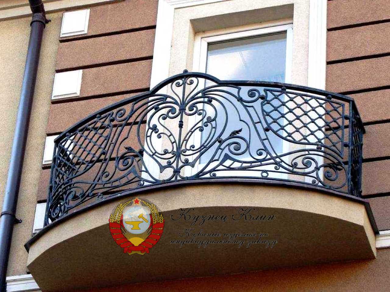 Кованое ограждение арочное
