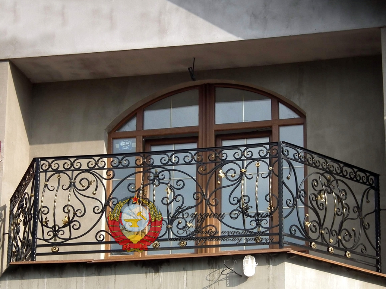 Кованое ограждение встроеное