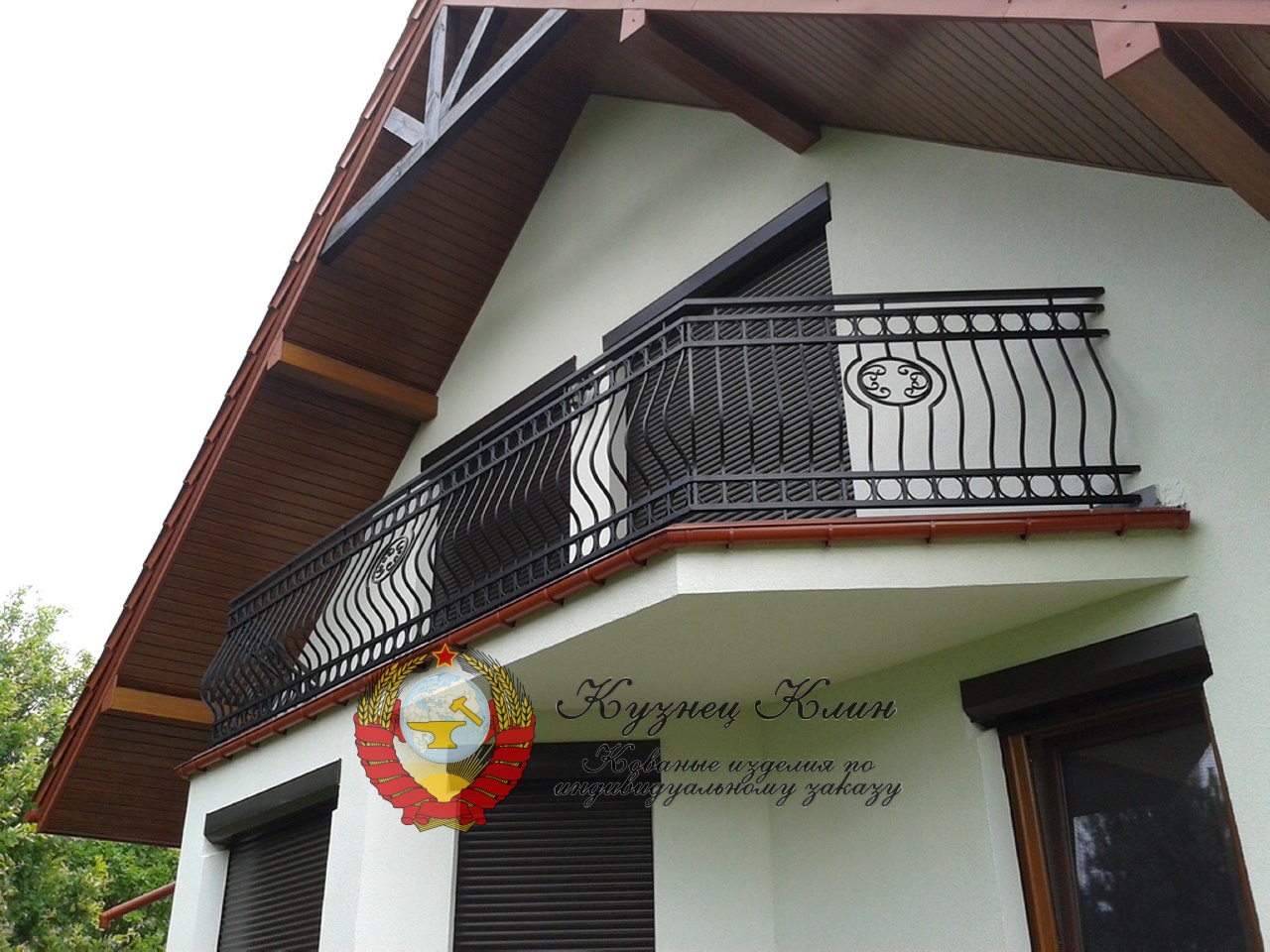 Кованое ограждение техно