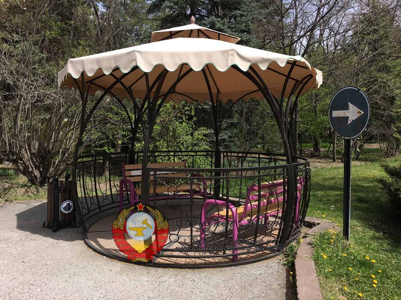 Кованая беседка дутая