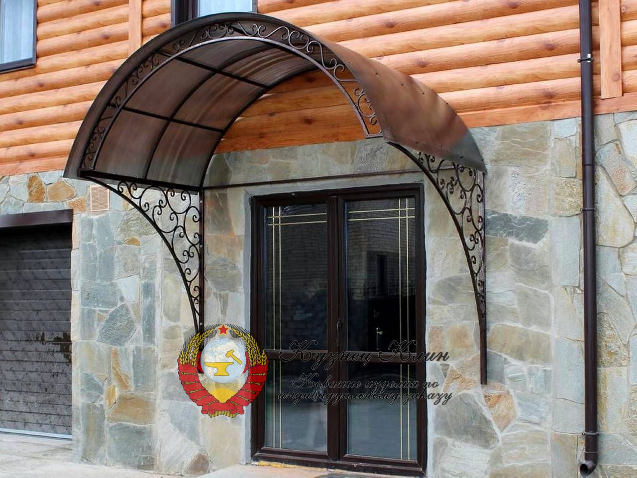 Кованый навес арочный