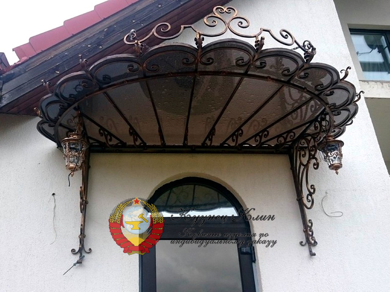 Кованый навес веер