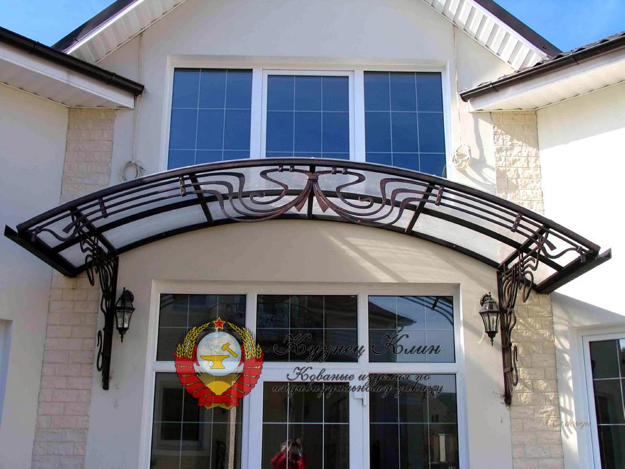 Кованый навес модерн
