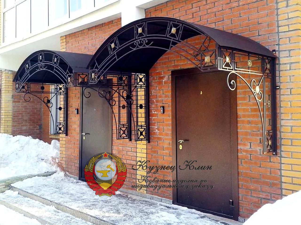 Кованый навес уличный