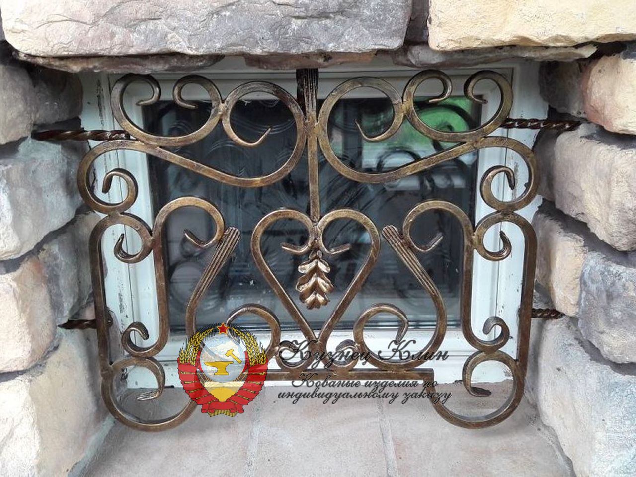 Кованая решетка  монтаж при кладке