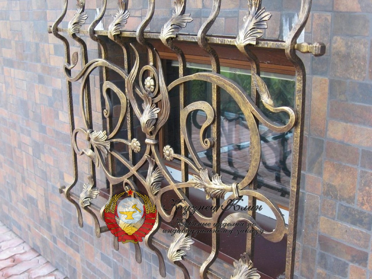 Кованая решетка бронзовый цвет