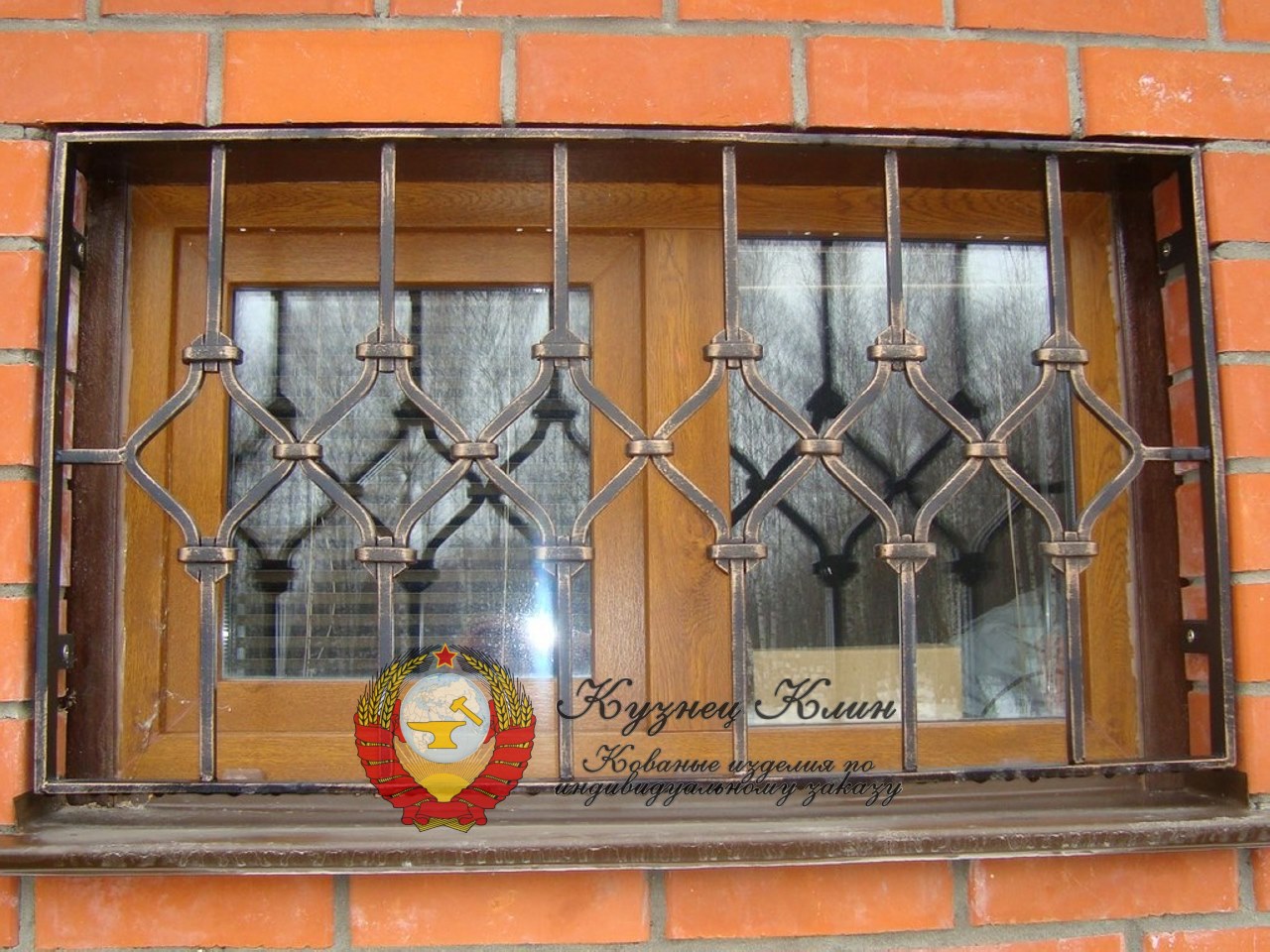 Кованая решетка простая ромб