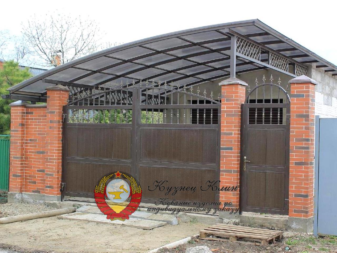 Автонавес полукруглый односкатный