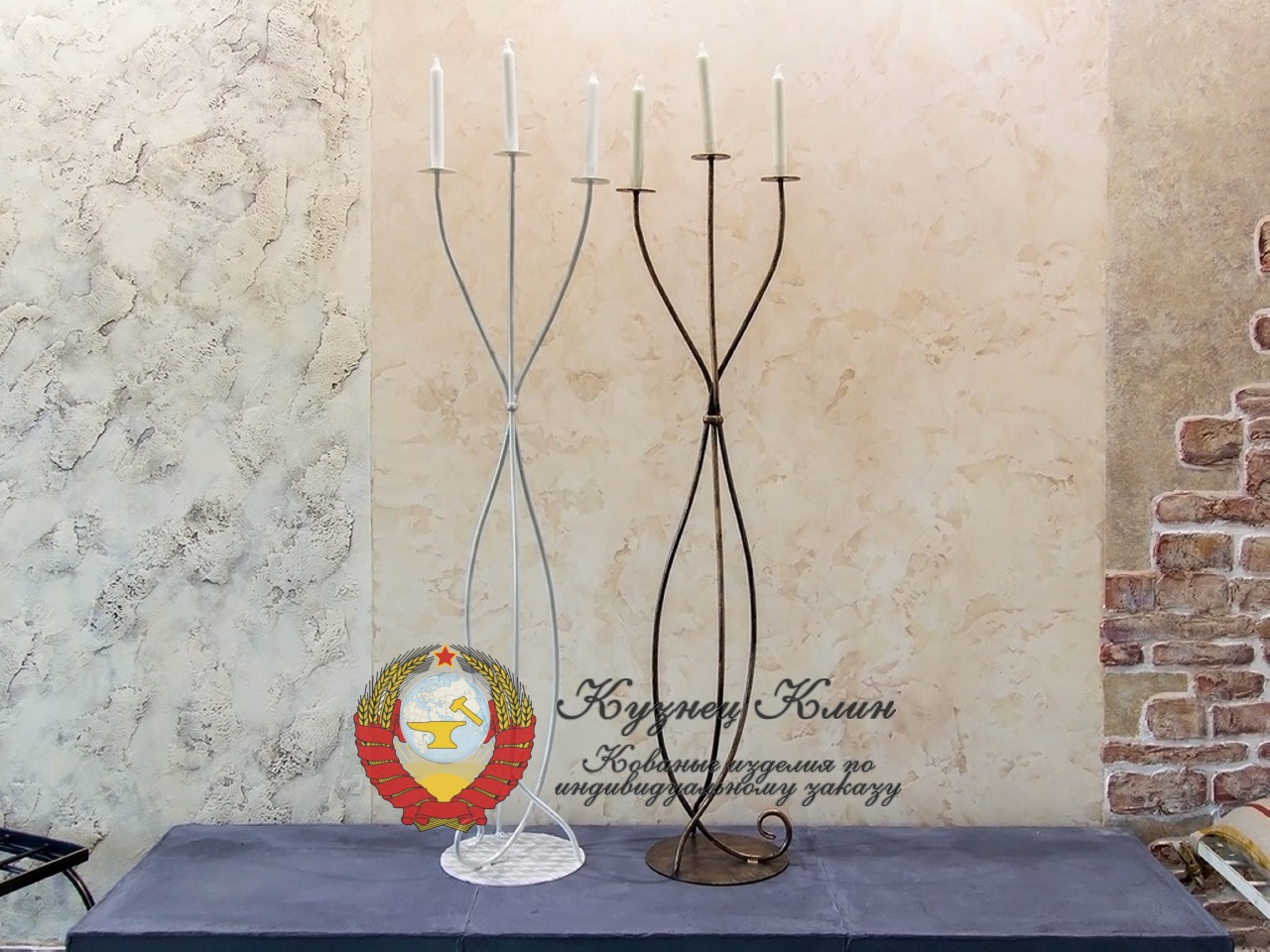 Подсвечник простой из тонкого прута