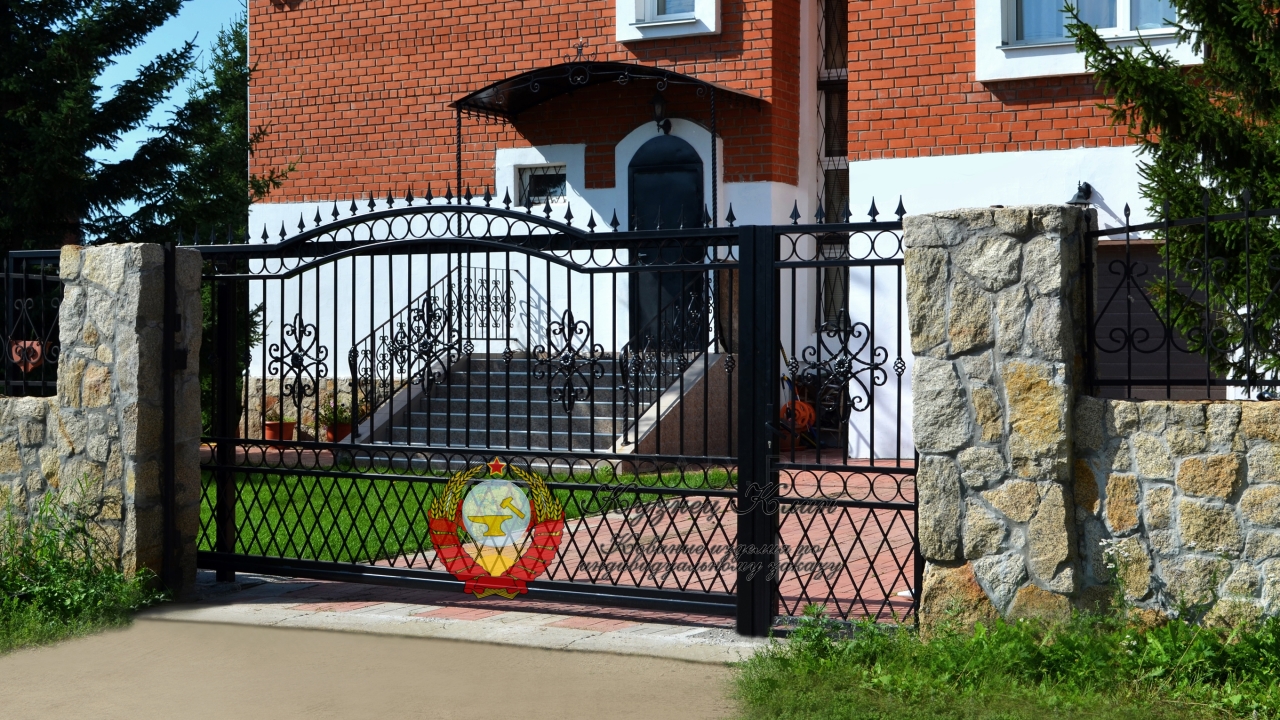 Ворта откатные с коваными накладными элементами